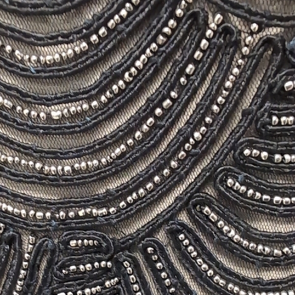 Amita Naithani Black and Gold Hand Beaded 3/4 Sleeve Blouse - Picture 3 of 5